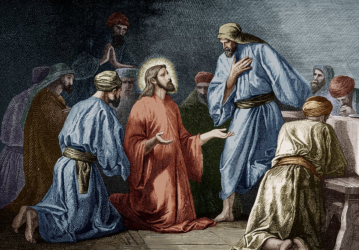 Jezus Christus leert Johannes bidden door School French