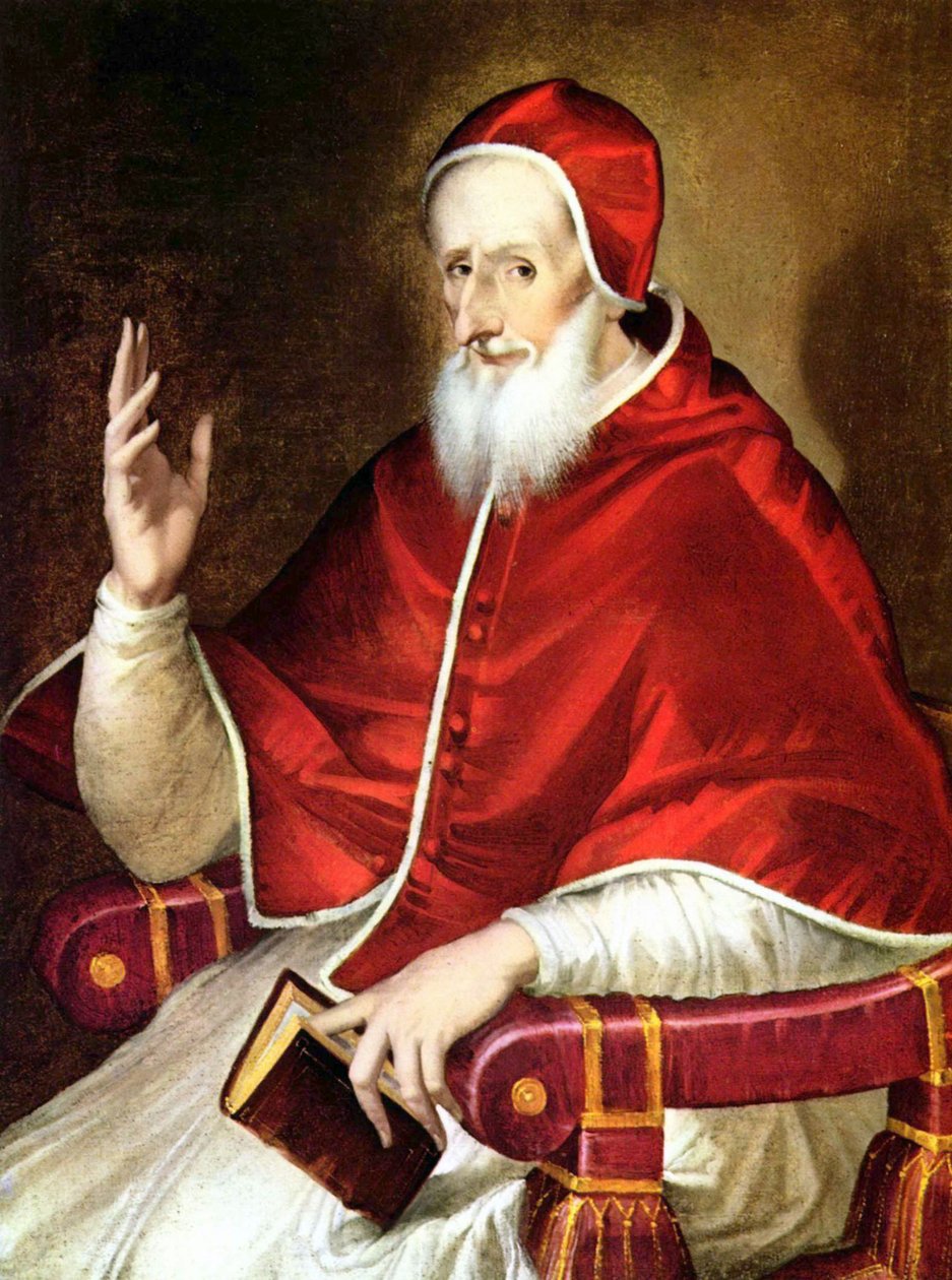 Paus Pius V (Antonio Michele Ghislieri) paus van 1566 tot 1572 door School French