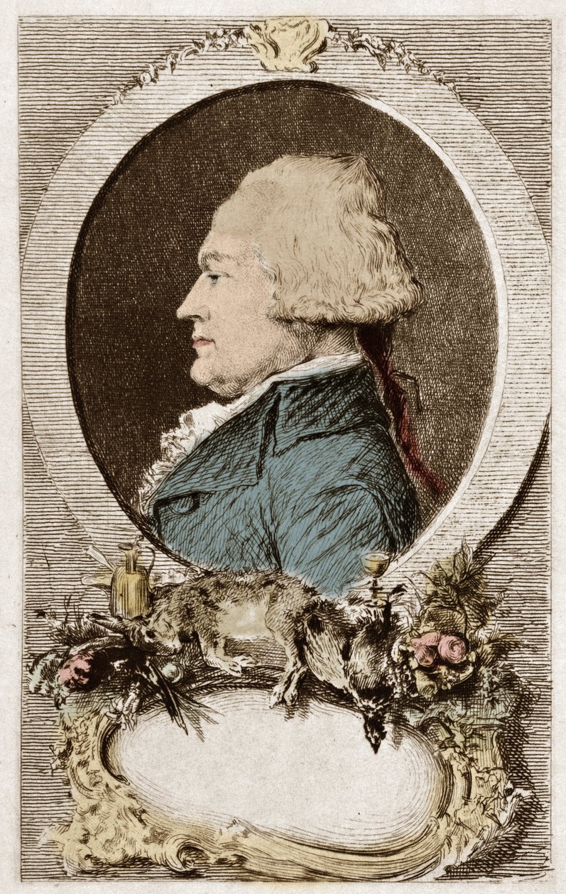 Portret van Anthelme Brillat Savarin (Brillat-Savarin) Magistraat, Afgevaardigde van de Derde Stand, Franse gastronoom en schrijver door School French