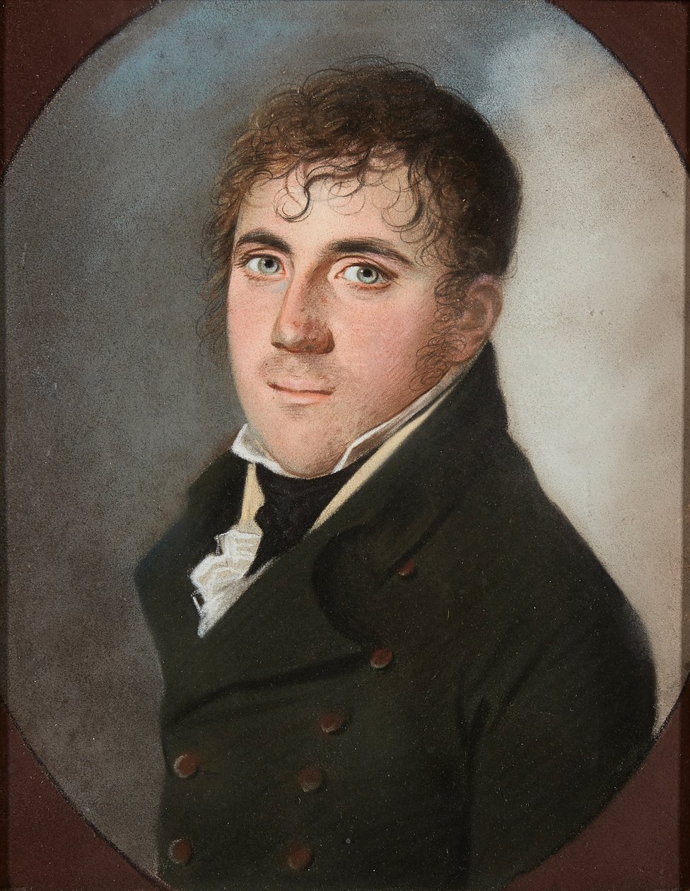 Portret van een heer door School French