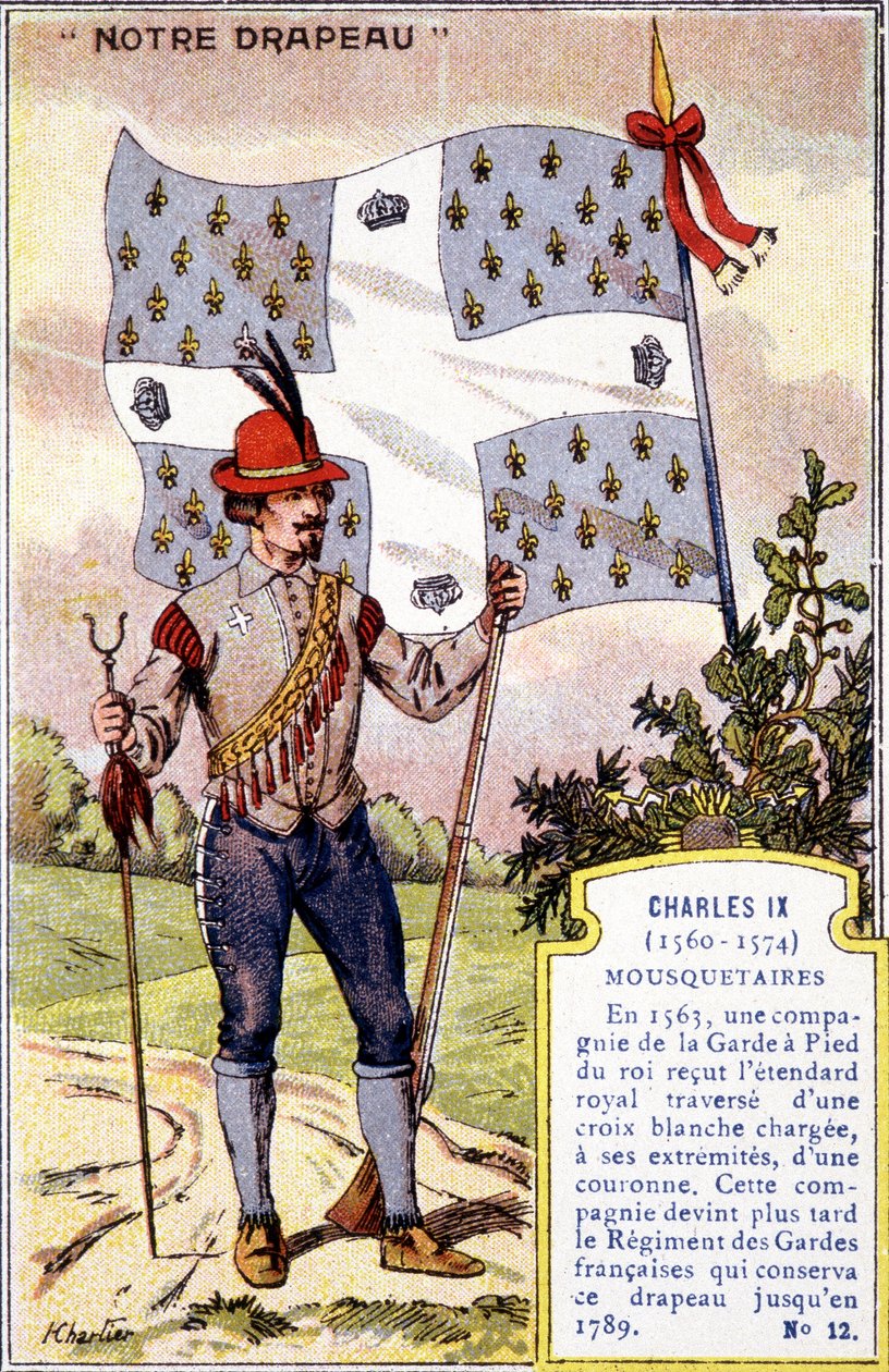 Het vaandel van de Musketiers van Karel IX door School French