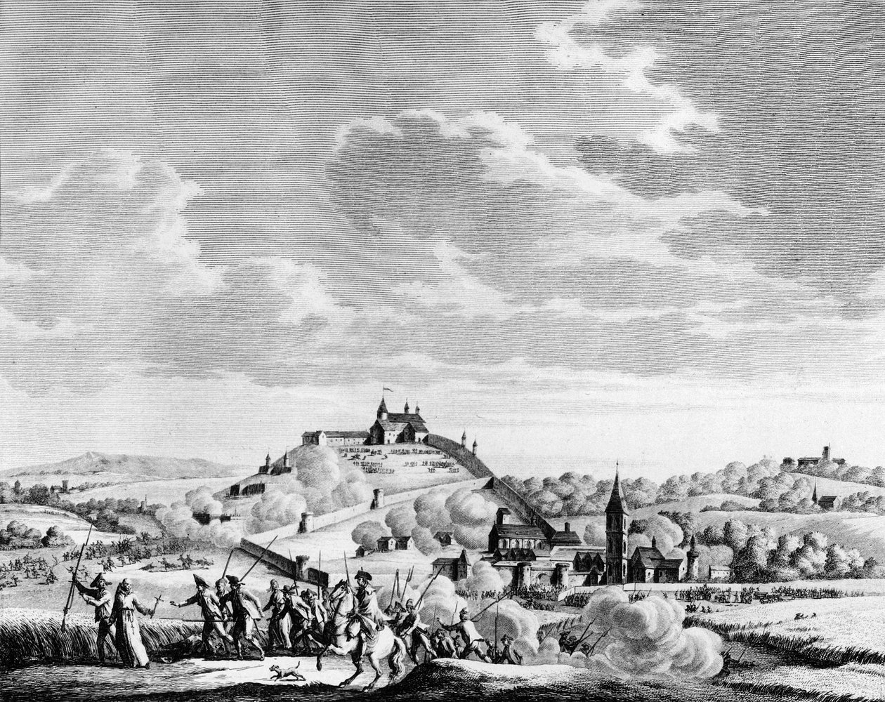 Oorlog van de Franse Revolutie en anti-revolutionaire bewegingen: Oorlog van Vendée. Beleg bij de Slag om Granville op 14 november door School French