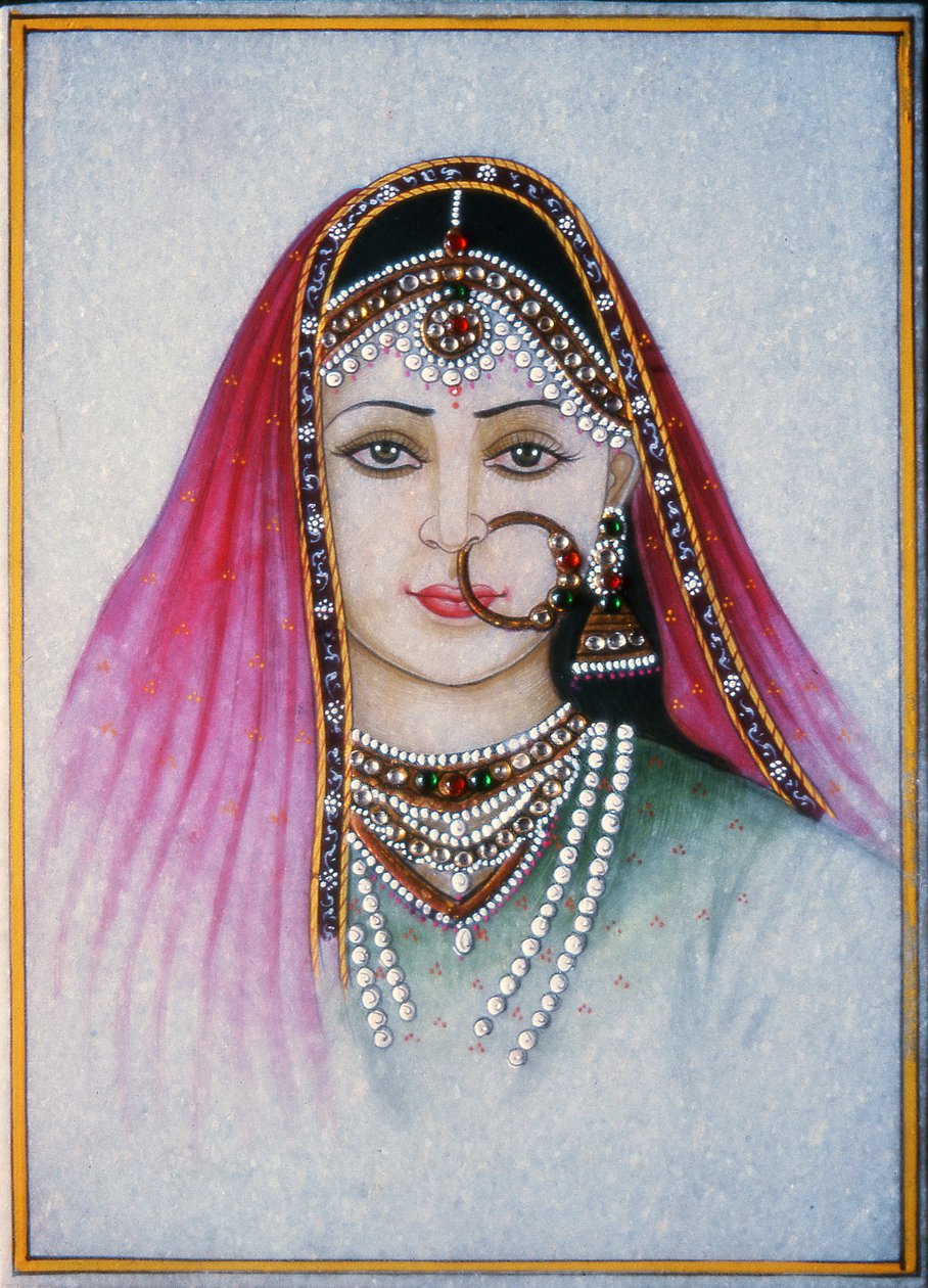 Een Rajasthani Dame door School Indian