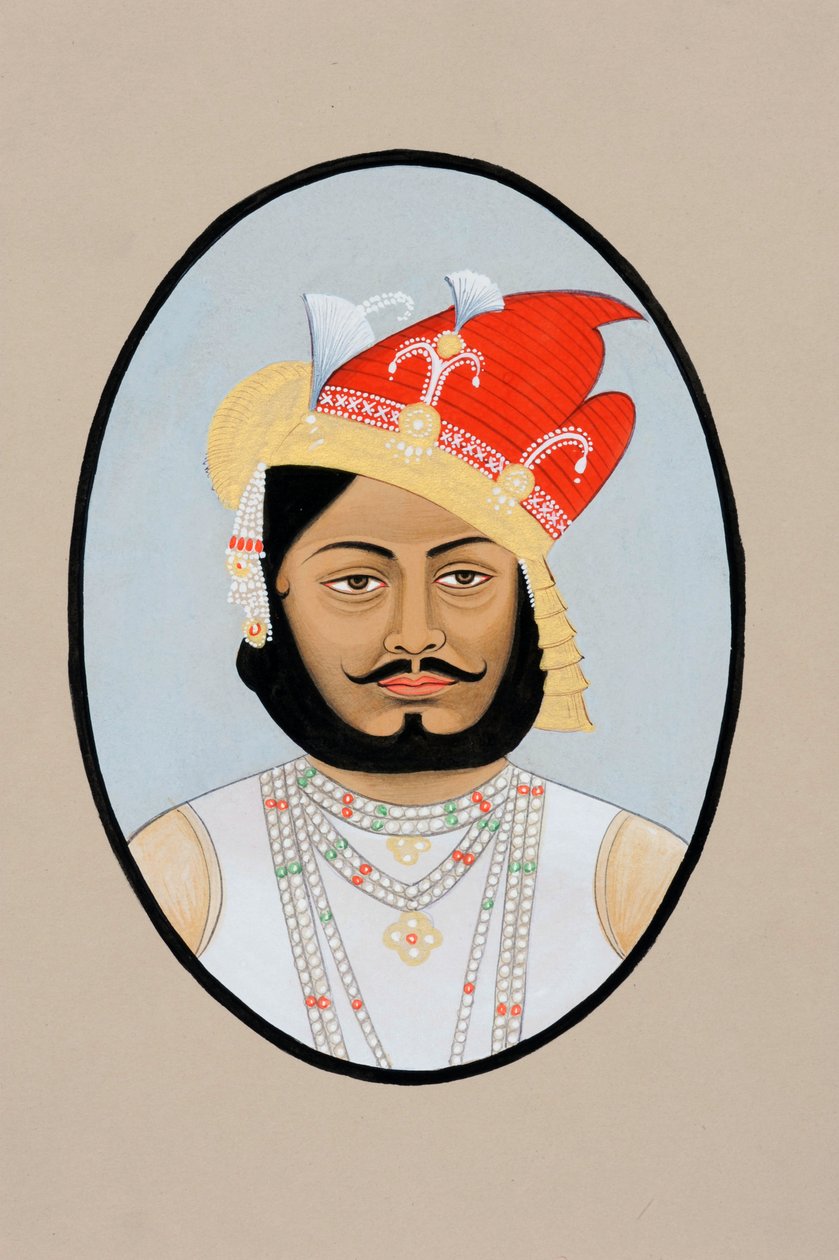 Miniatuurschilderij van Bairi Sal Jaisalmer door School Indian
