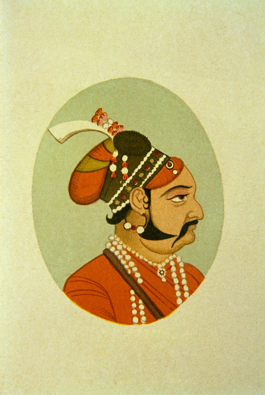 Portret van Maharaja Jaisalmar Jaswant Singh, India door School Indian