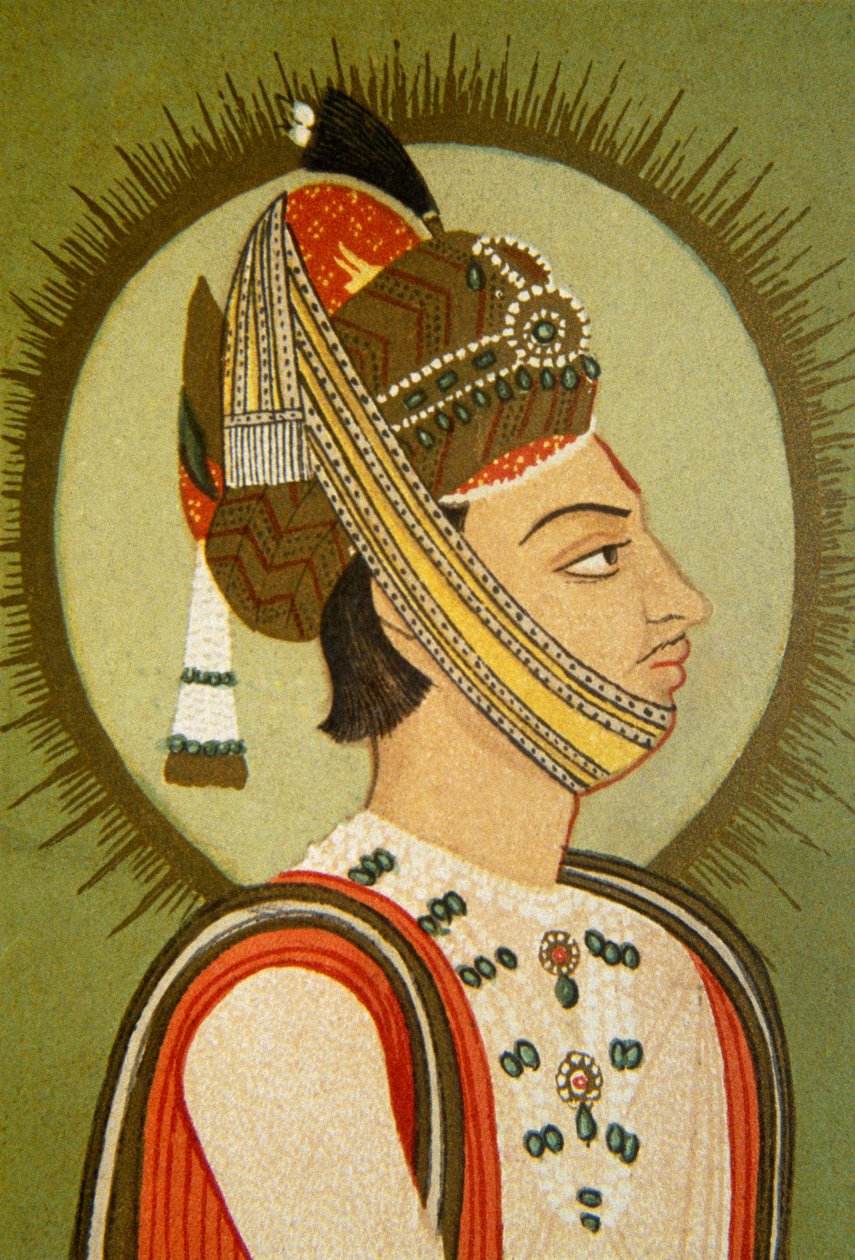 Portret van Maharaja Jay Singh III, Jaipur, Rajasthan, India door School Indian
