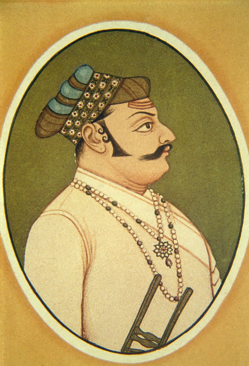 Portret van Maharaja Udai Singh, Udaipur, Rajasthan, India door School Indian