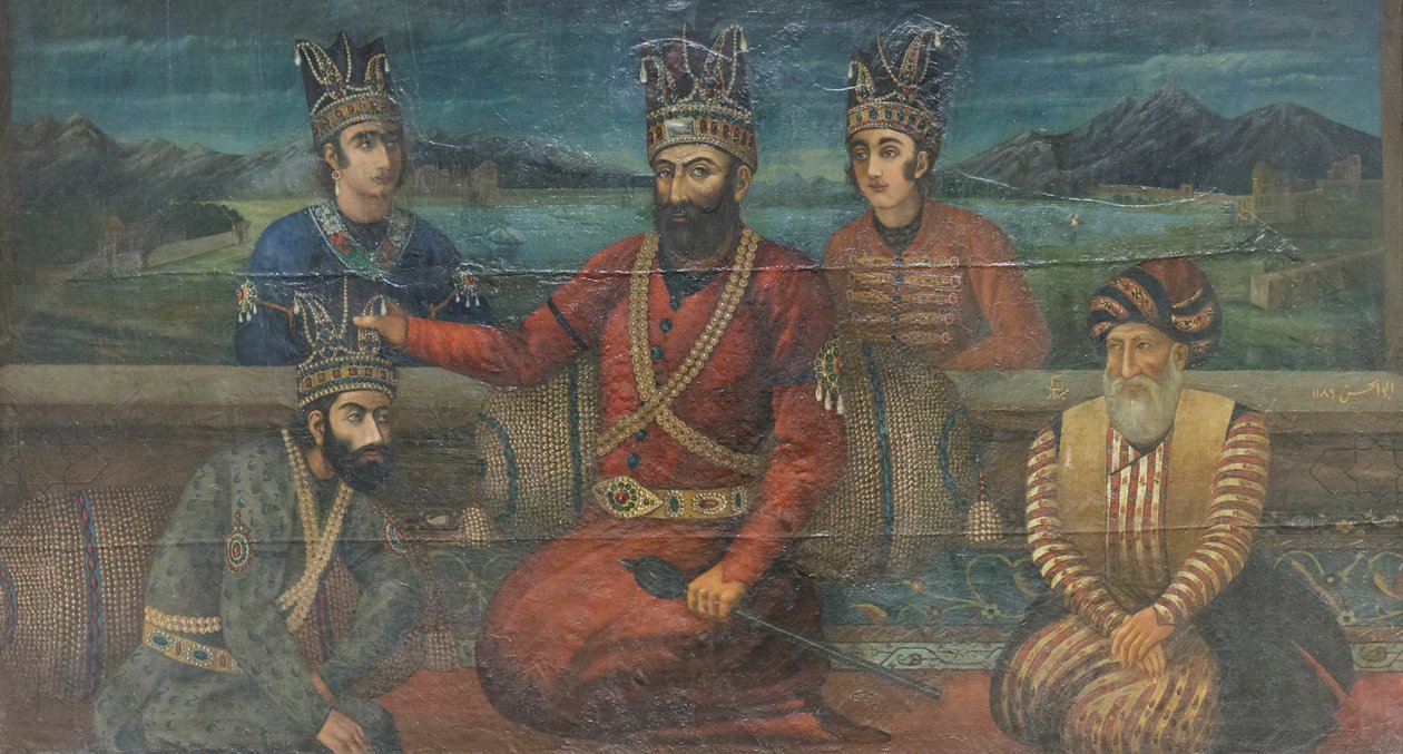 De kroning van Mohammad Shah Gurkani door Nader Shah, Abolhassan door School Iranian