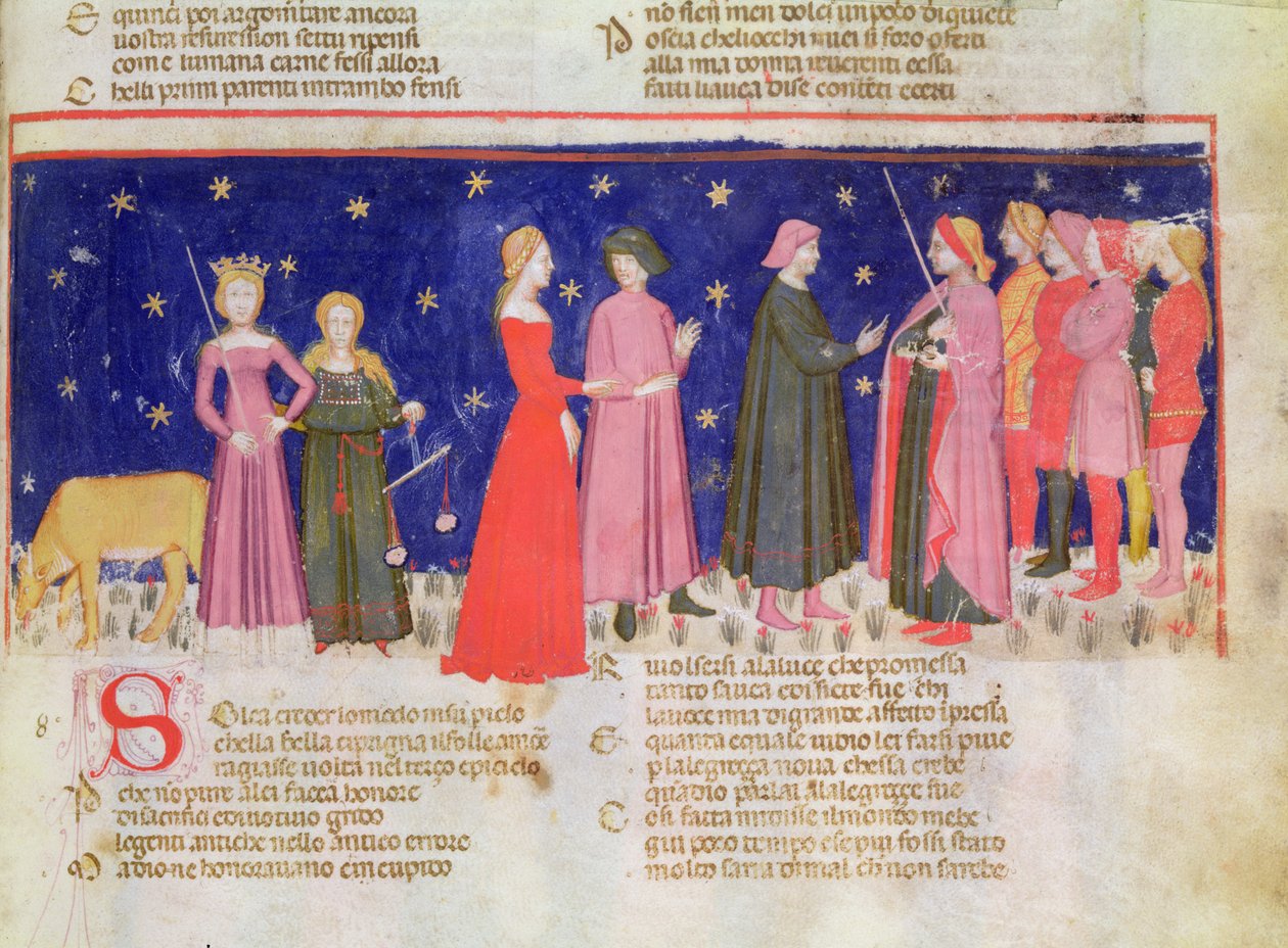 Paradijs VIII f.58r Gesprek met Carlo Martello, uit 