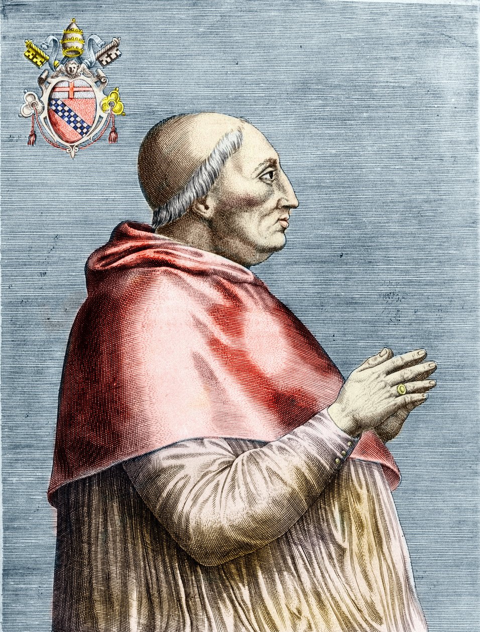 Portret van paus Innocentius VIII (1484-1492) (gravure) door School Italian