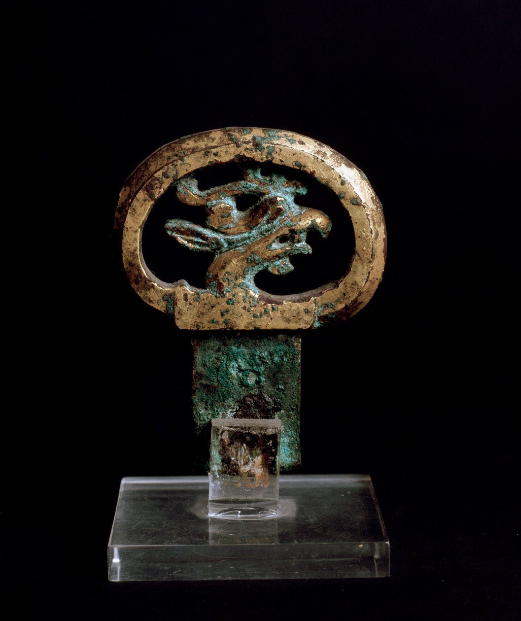 Bronzen handvat met griffioenkop, 6e-5e eeuw v.Chr. door Japanese School