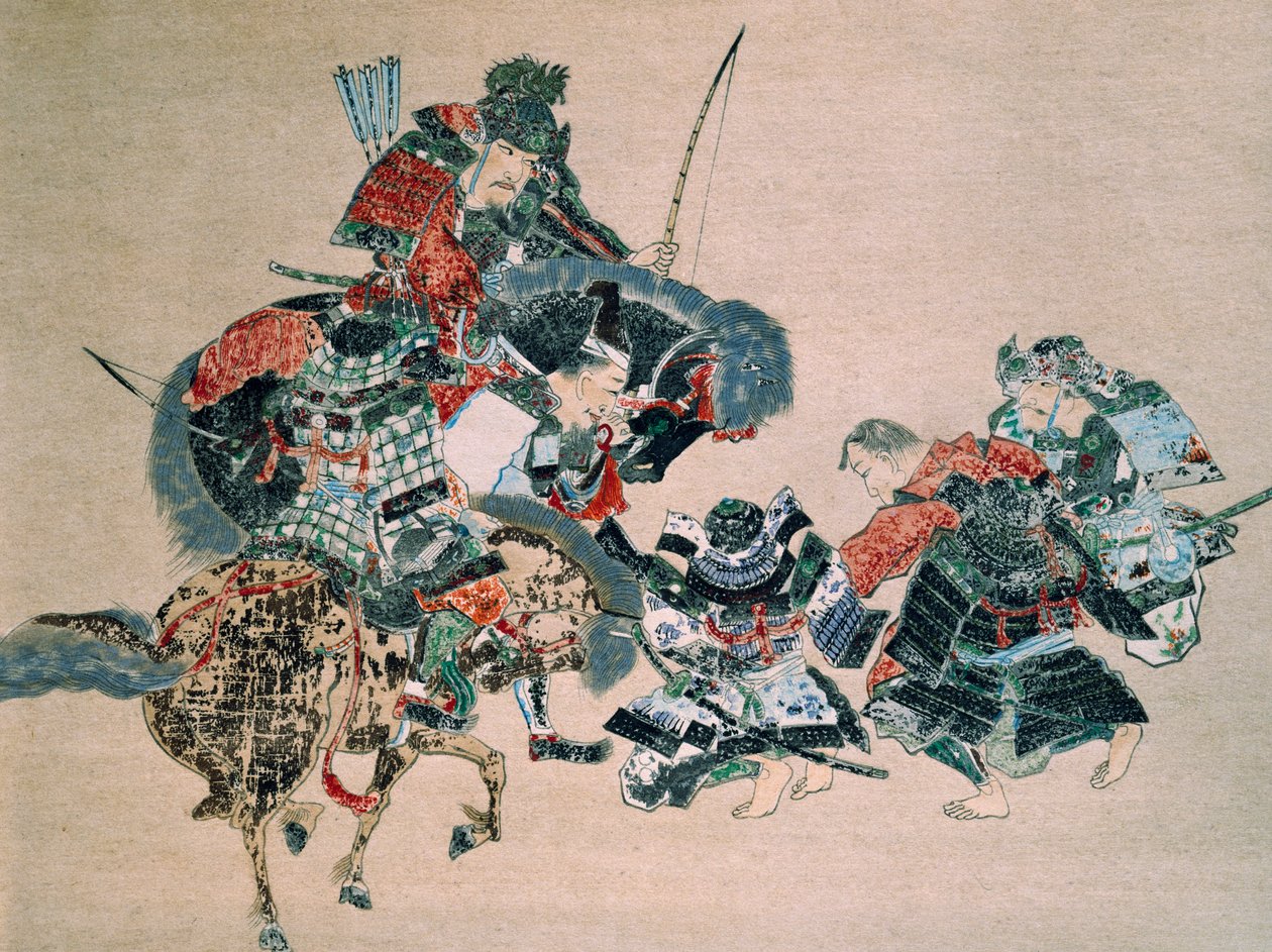 Gevecht met Mongolen door School Japanese