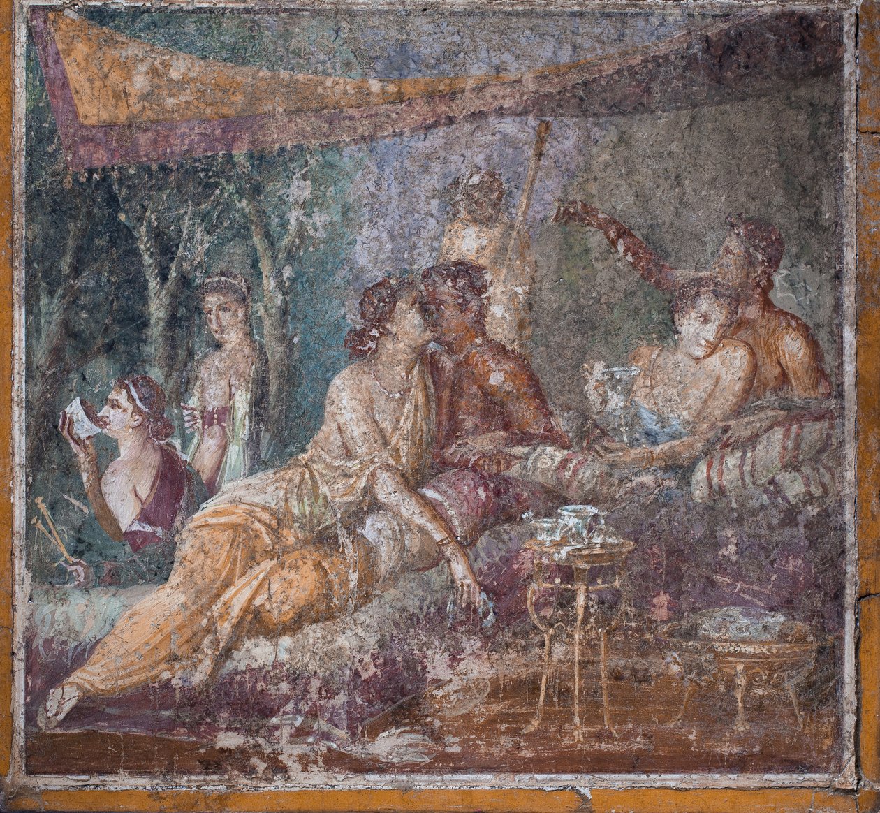 Banketscène, Pompeii door School Roman