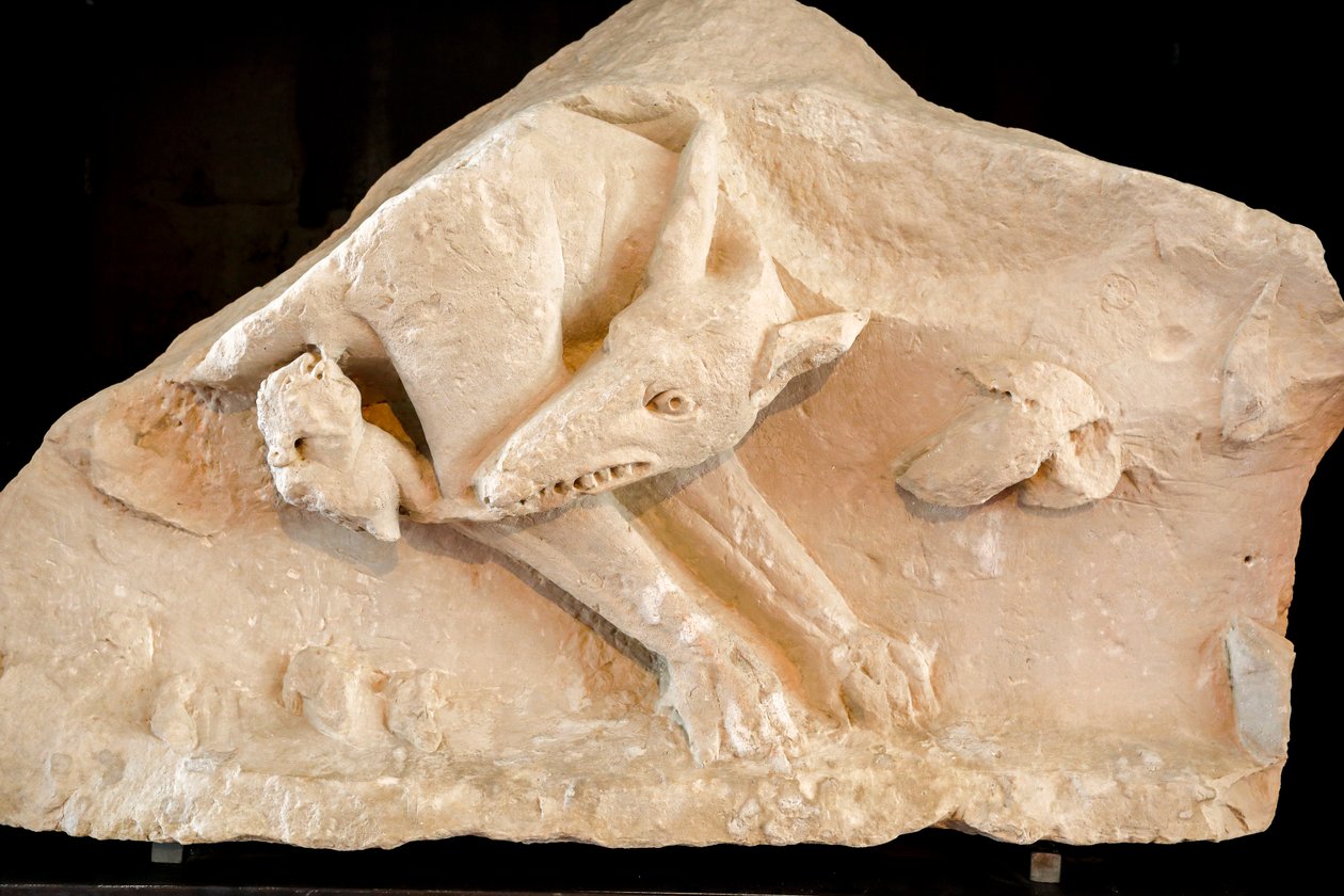 Wolvin en de tweeling Romulus en Remus, 2e eeuw door School Roman
