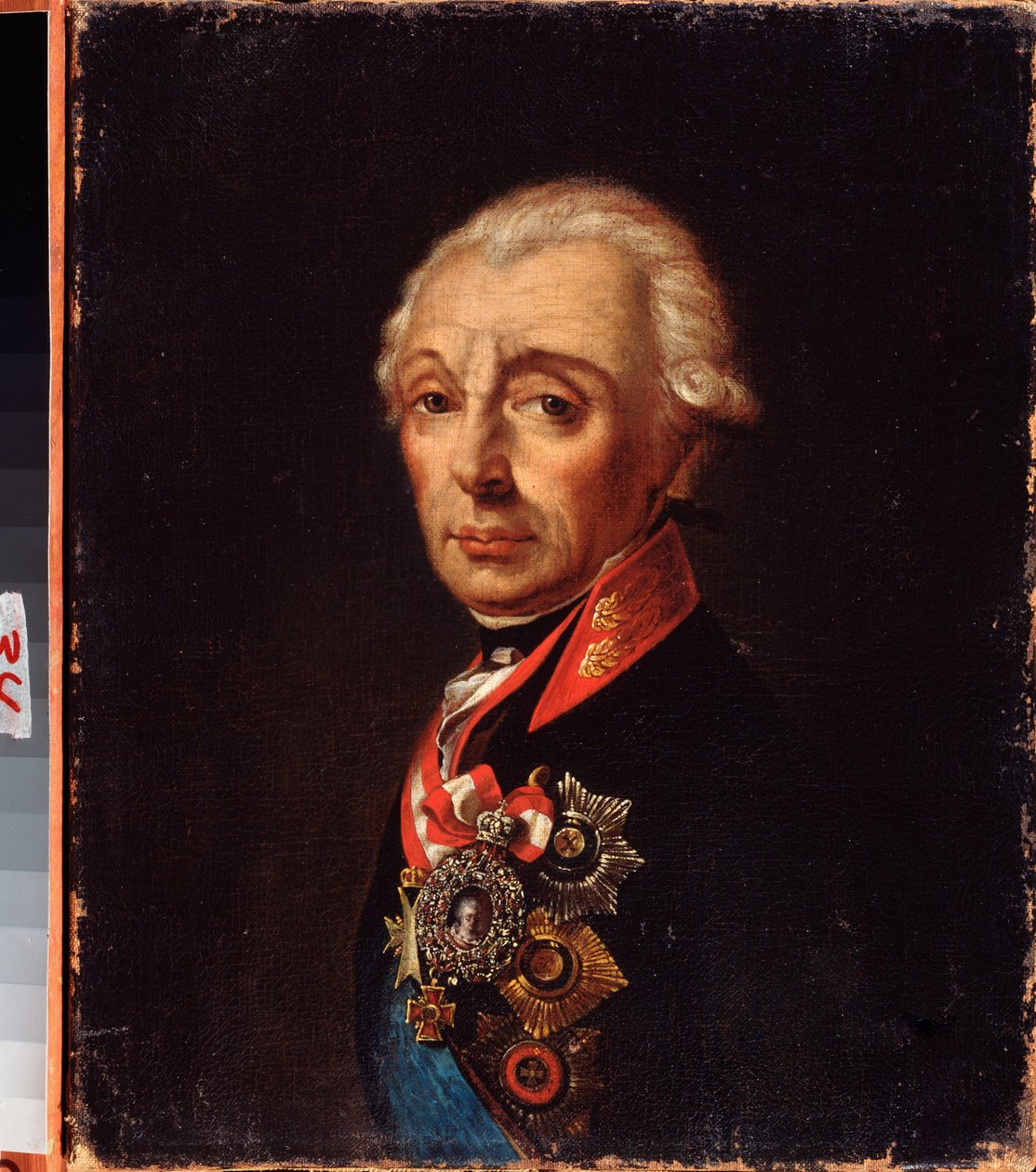 Portret van veldmaarschalk prins Alexander Suvorov door School Russian