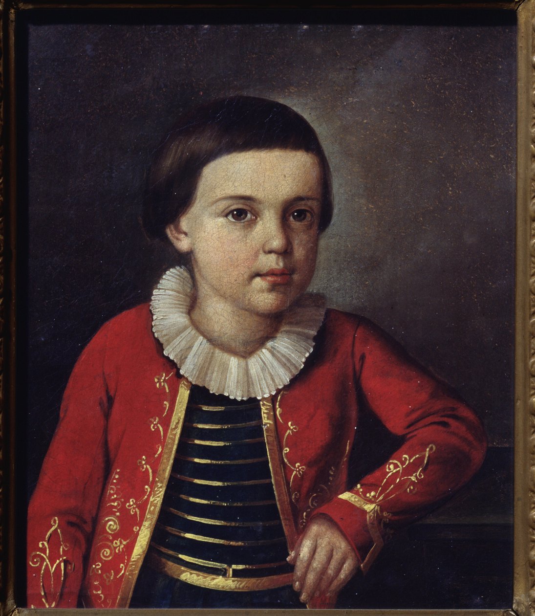 Portret van de dichter Mikhail Lermontov als kind door School Russian