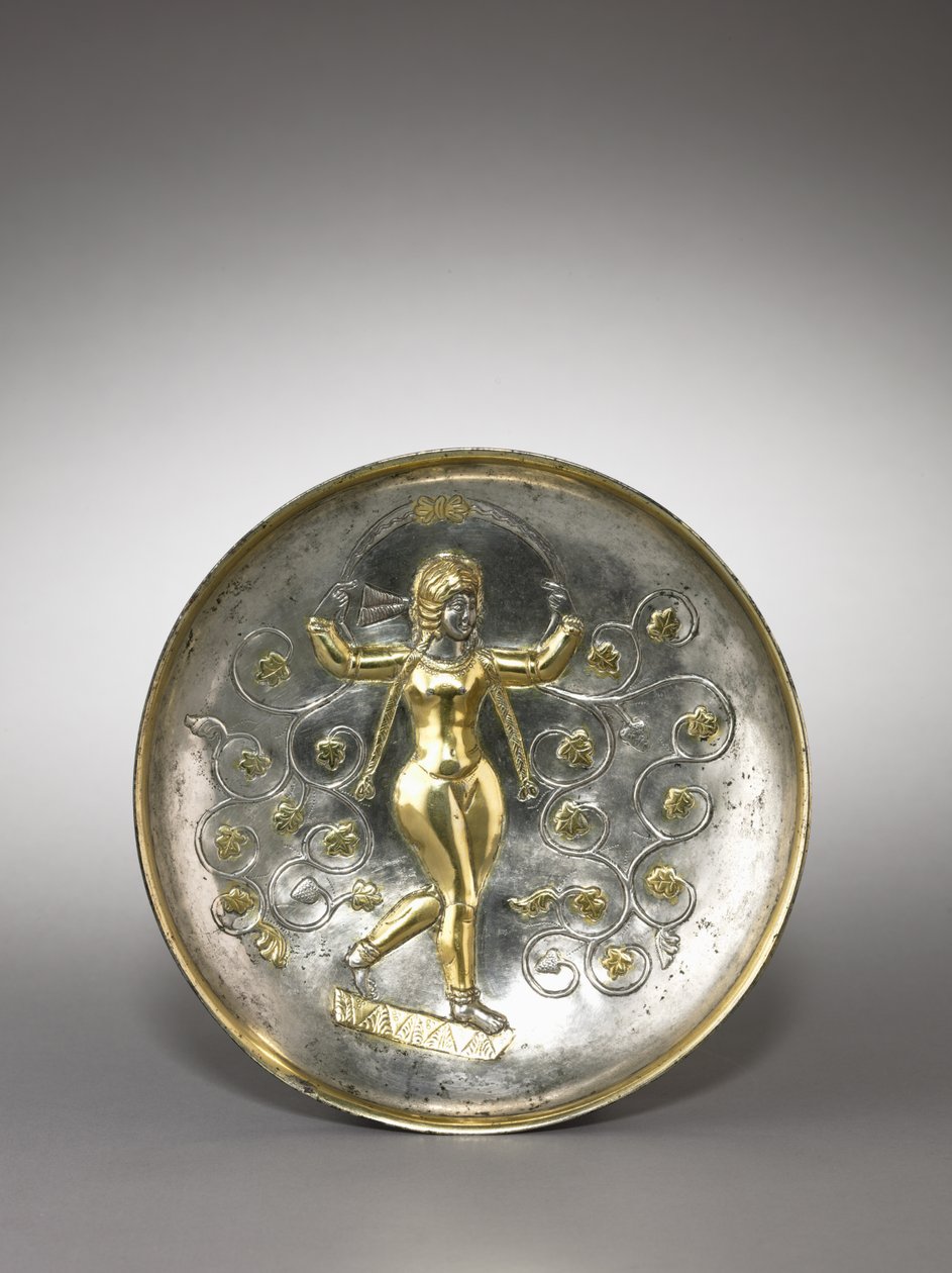 Schaal: De Godin Anahita, 400-600 door School Sasanian