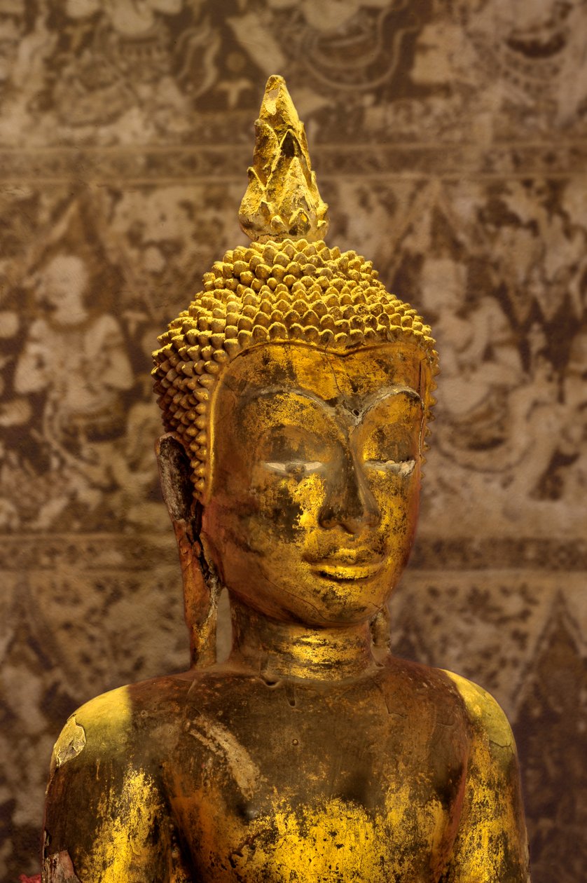 Ayutthaya stijl Boeddhabeeld (verguld brons) door School Siamese