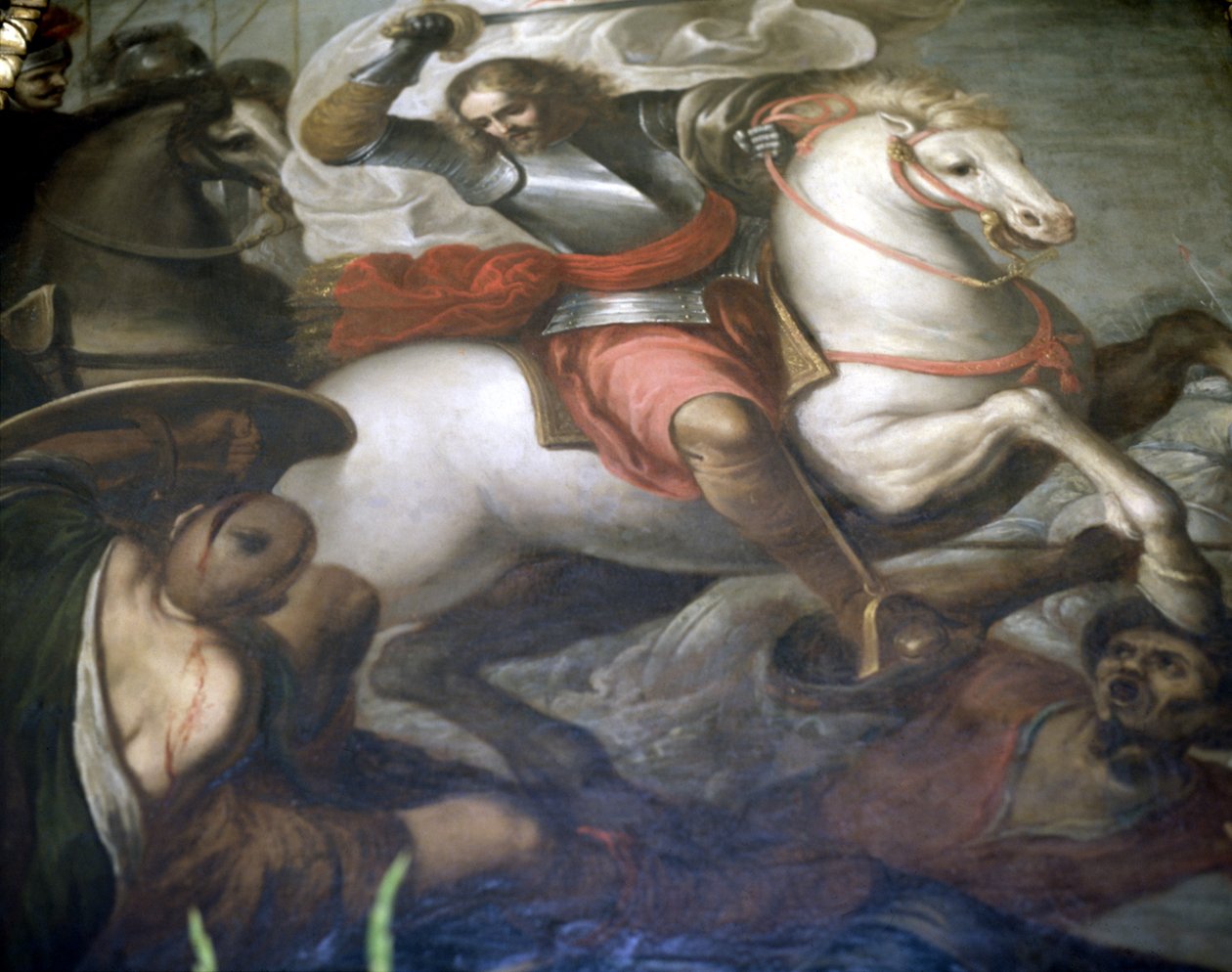 Verschijning van St. Jacobus de Meerdere in de Slag bij Clavijo door School Spanish
