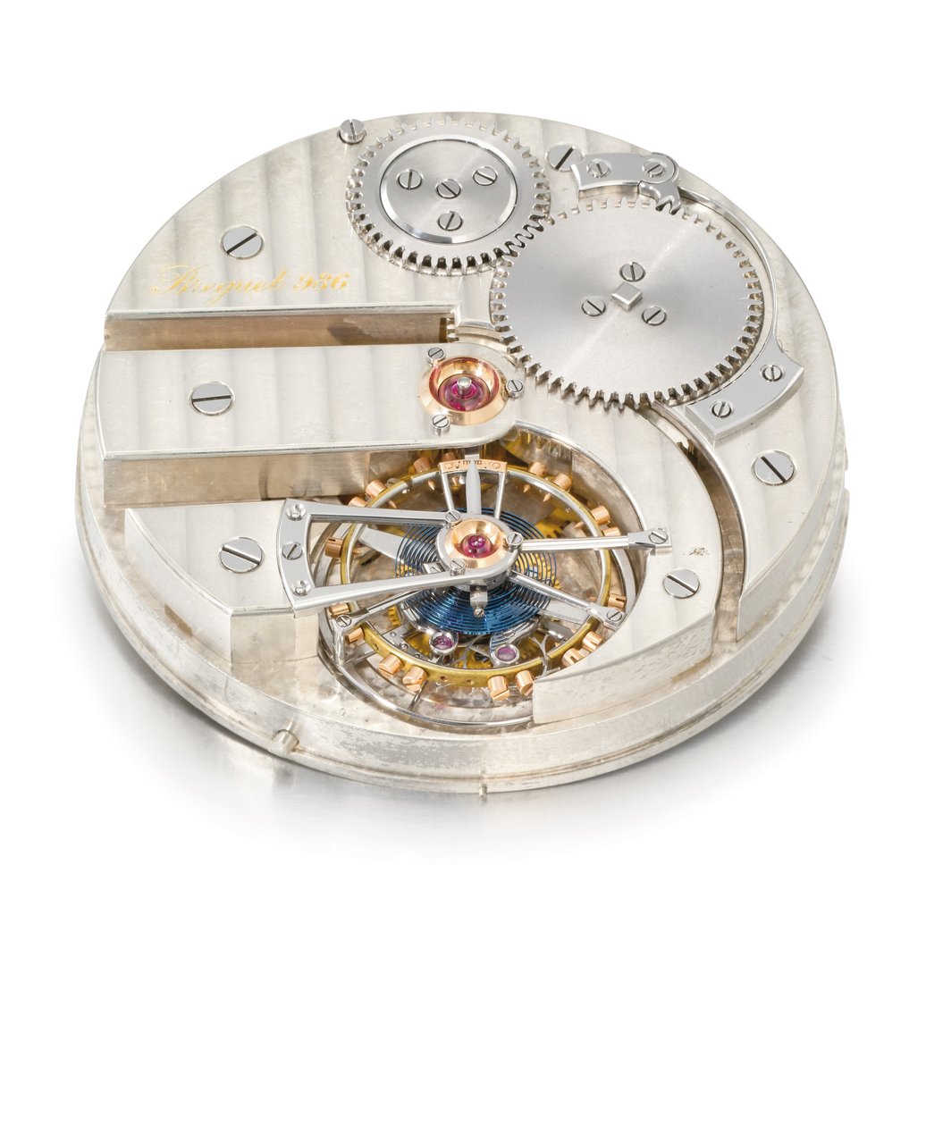 Openface sleutelvrije één minuut tourbillon horloge, Breguet nr. 986 door Swiss School