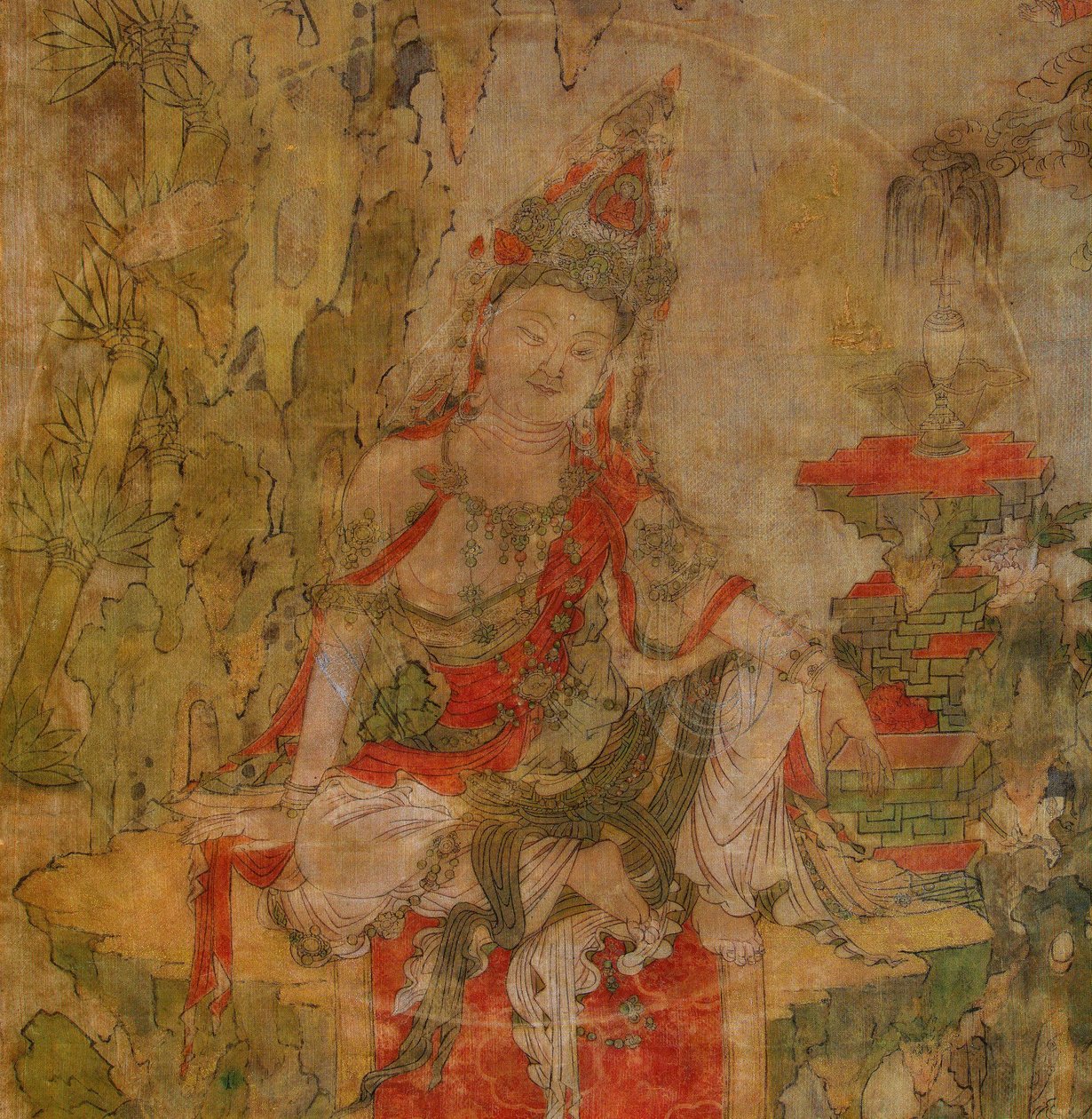 Tibetaanse cultuur: Water en Maan Kuan-Yin (Guanyin) door School Tibetan