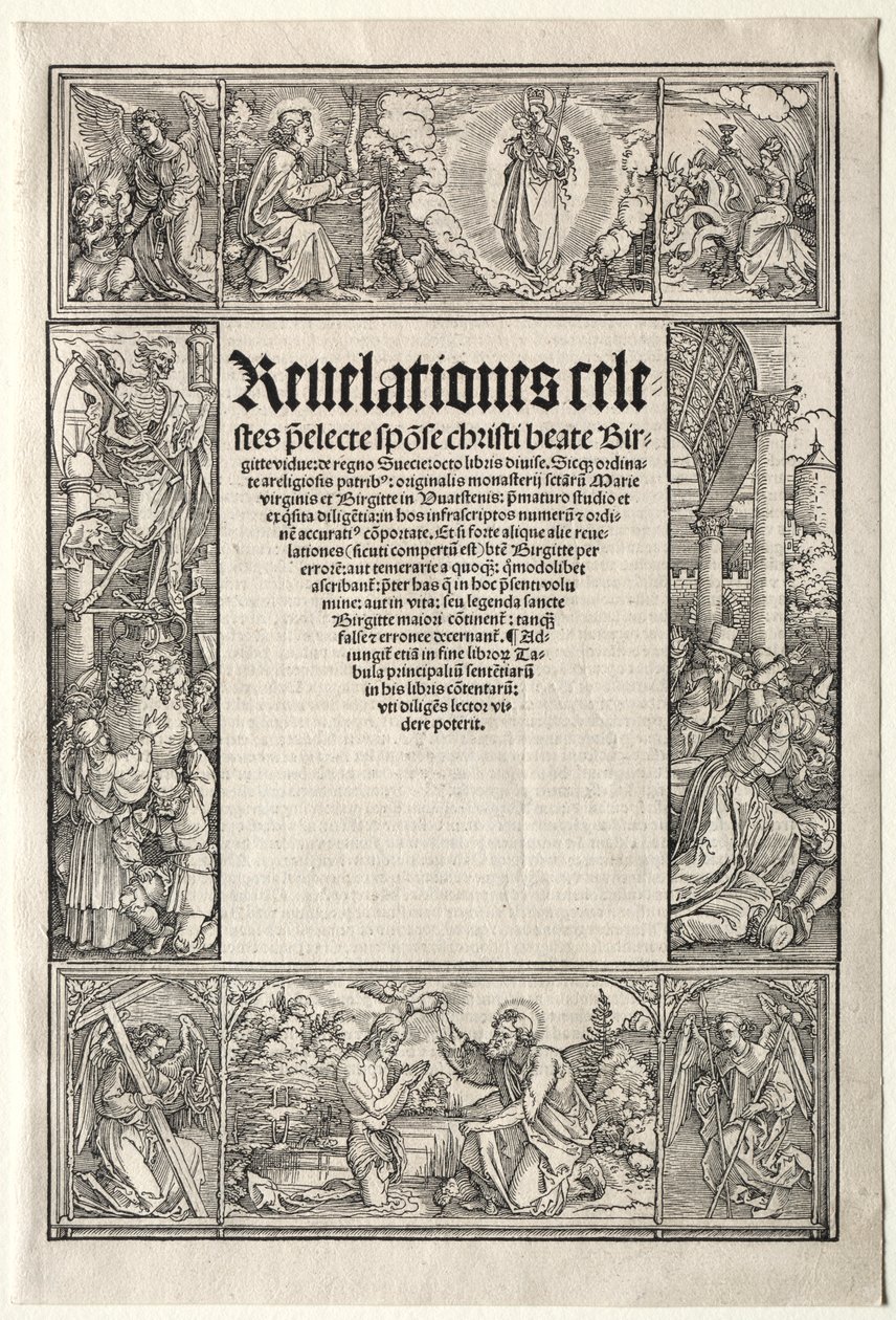 Rand - met de doop van Christus door School of Albrecht Dürer