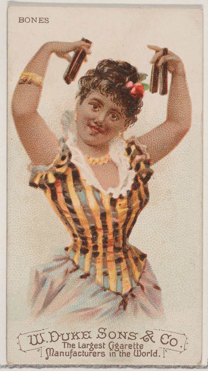 Botten, uit de serie Muziekinstrumenten N82 voor Duke merk sigaretten, 1888 door Schumacher and Ettlinger