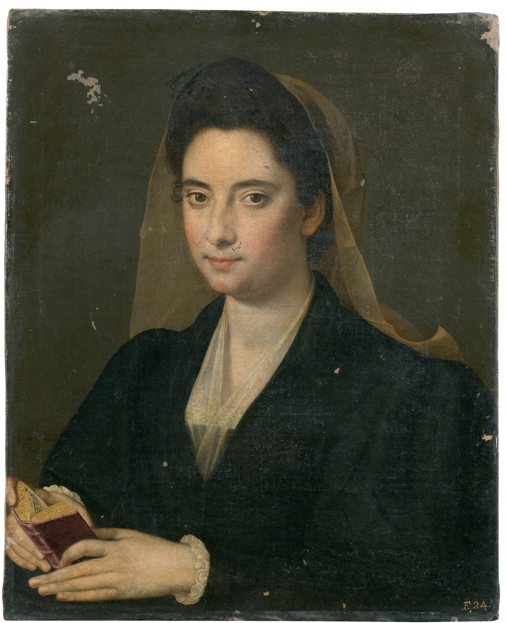 Portret van een dame met een boek (