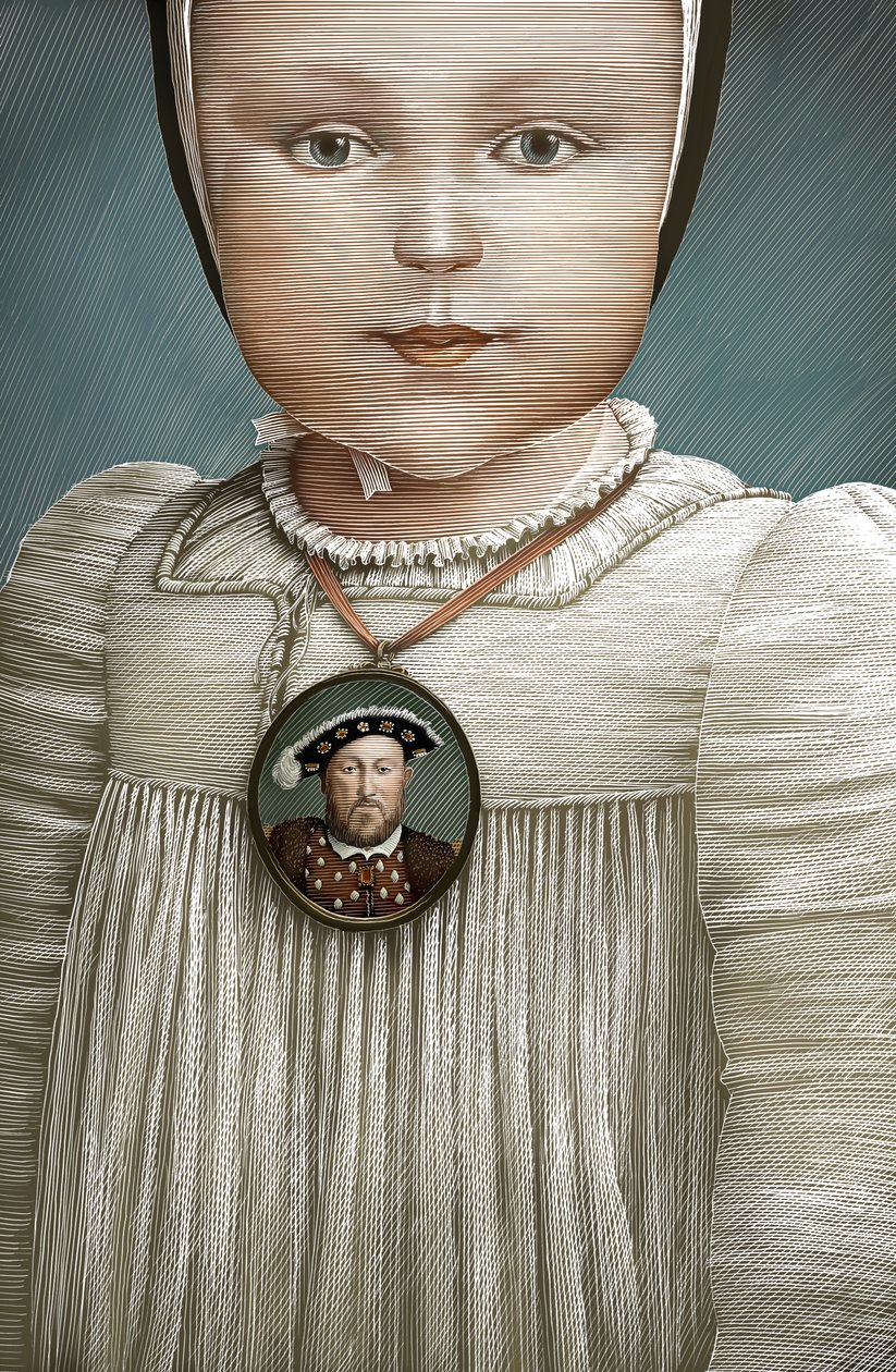 Henry VIII, 2014 (scratchboard, digitaal ingekleurd) door Scott McKowen