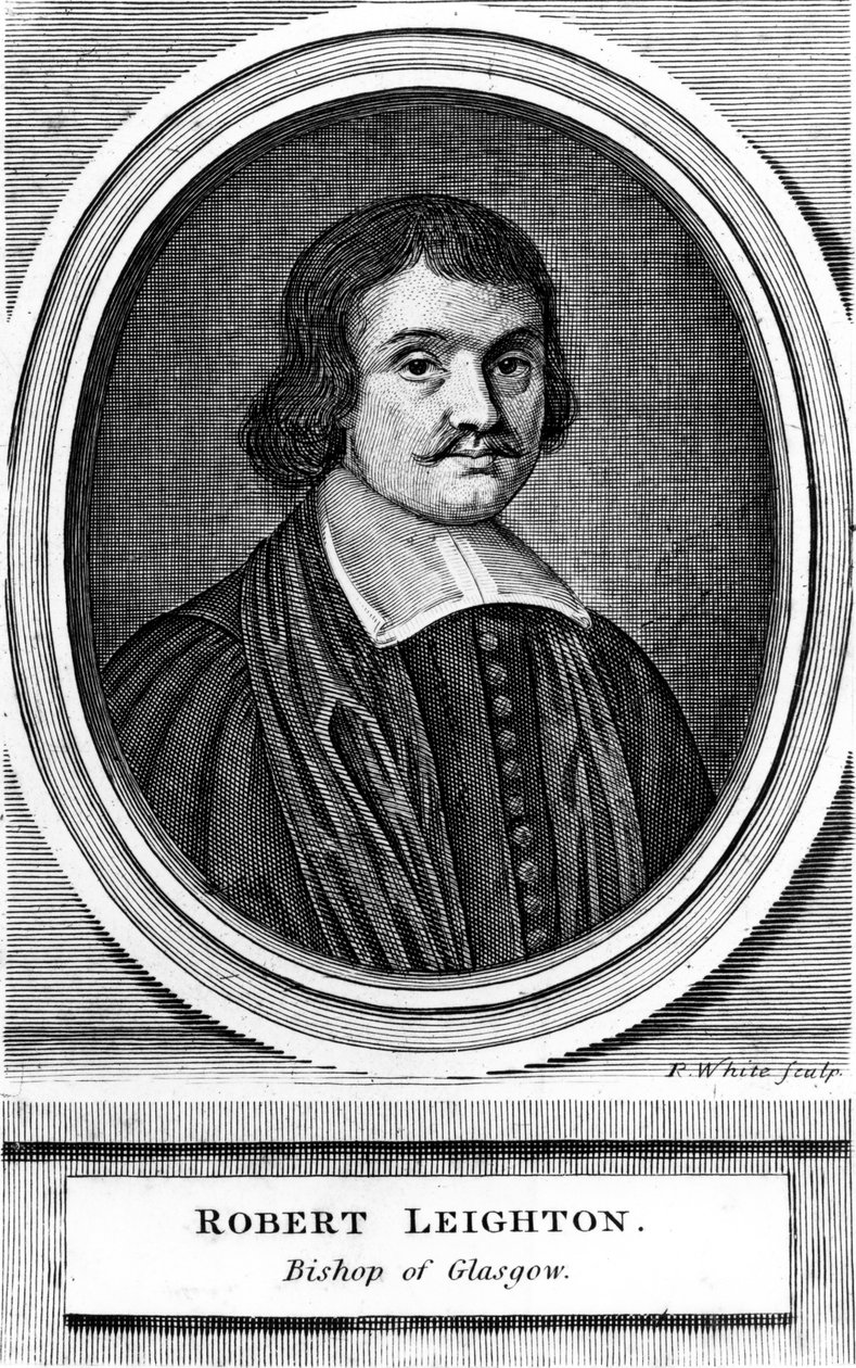 Robert Leighton, aartsbisschop van Glasgow, prent gemaakt door Robert White door Scottish School