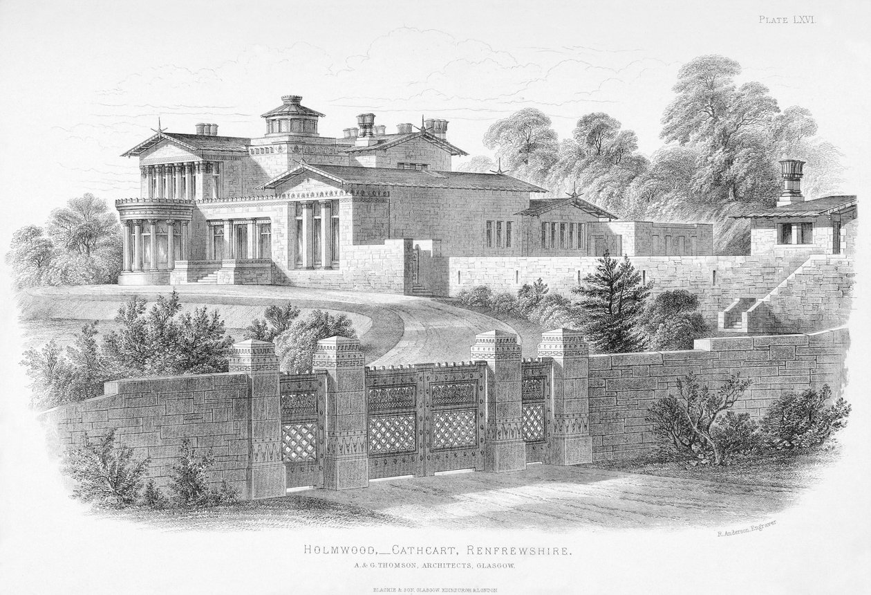 Buitenaanzicht van Holmwood, Glasgow door Scottish School