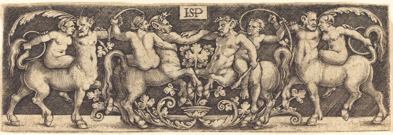 Fries met centauren door Sebald Beham