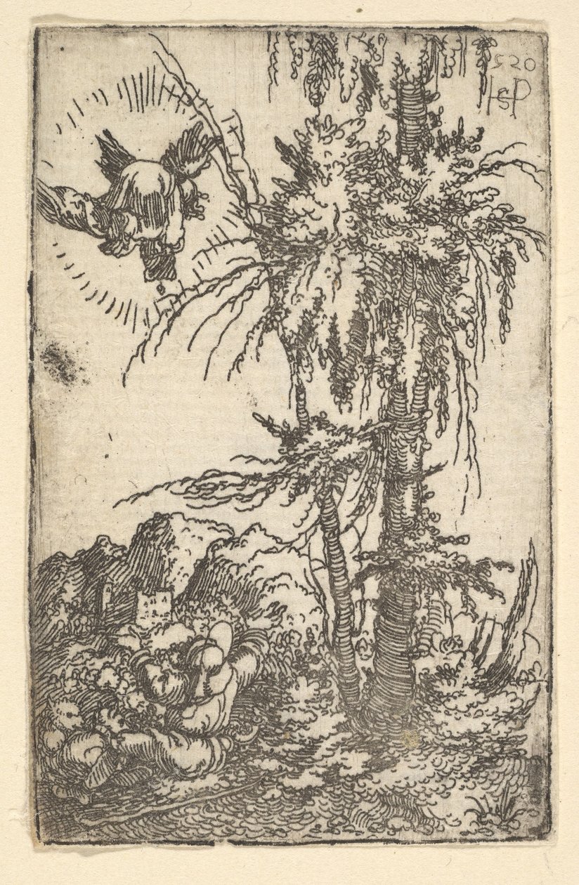 Joachim Ontvangt de Belofte van de Geboorte van de Maagd, 1520 door Sebald Beham