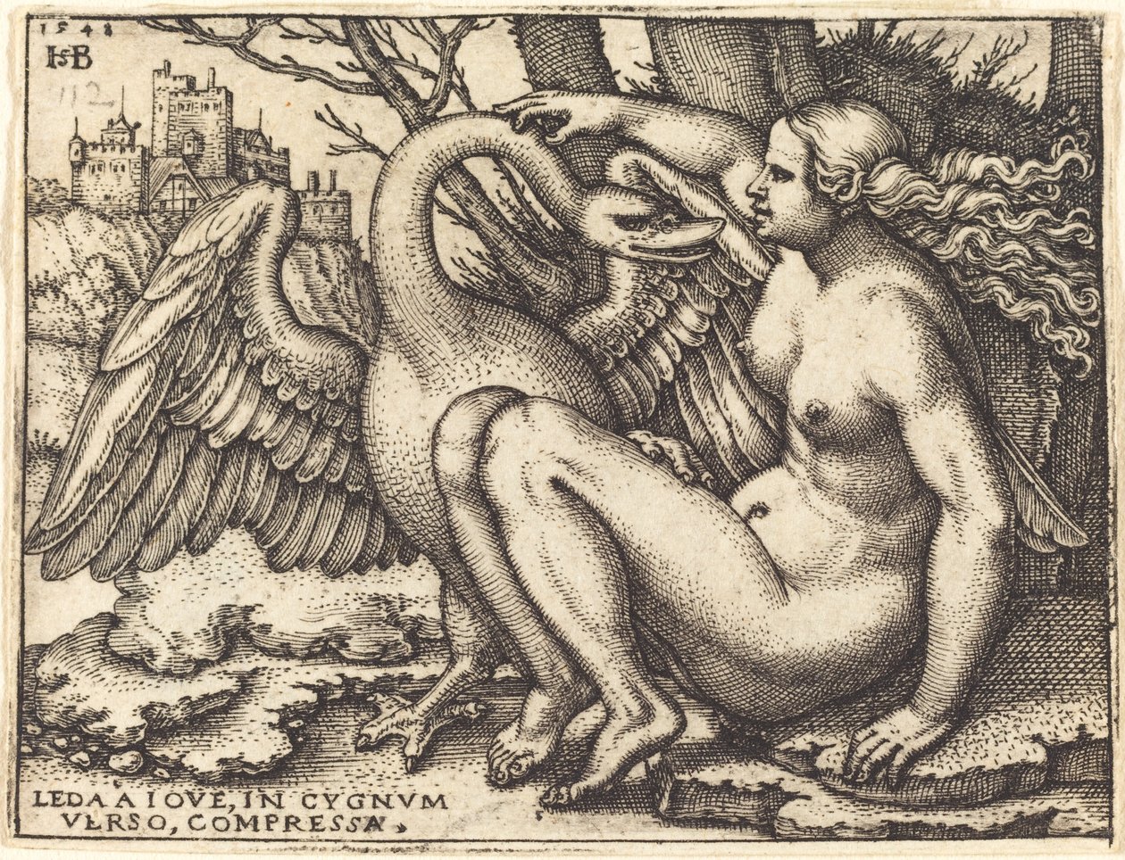 Leda en de Zwaan door Sebald Beham