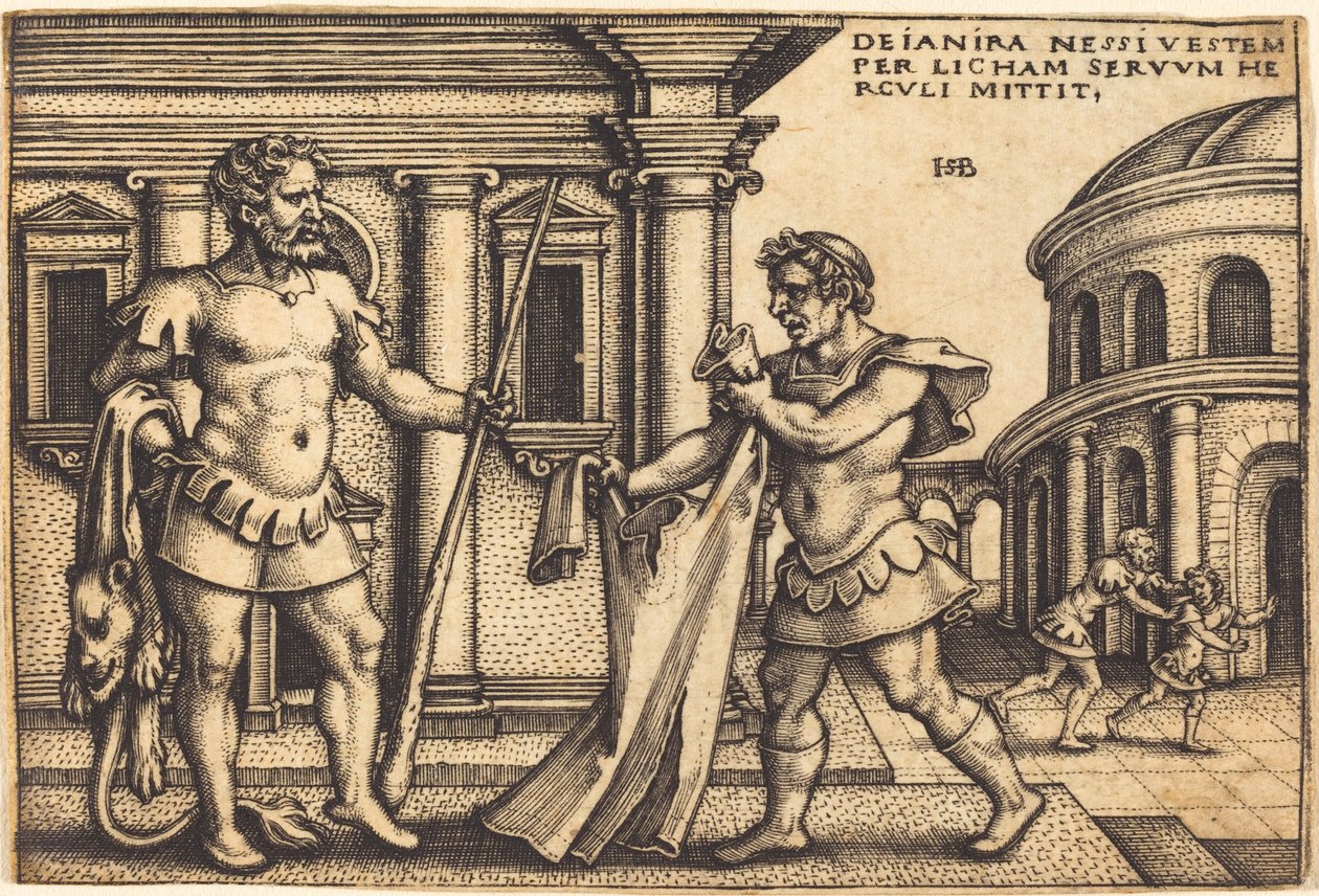 Lycus Brengt het Kleed van Nessus naar Hercules door Sebald Beham