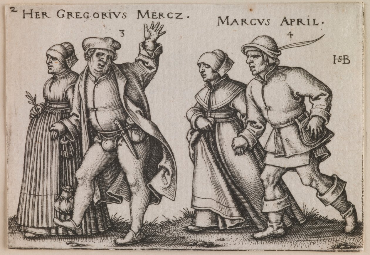 Maart en april door Sebald Beham
