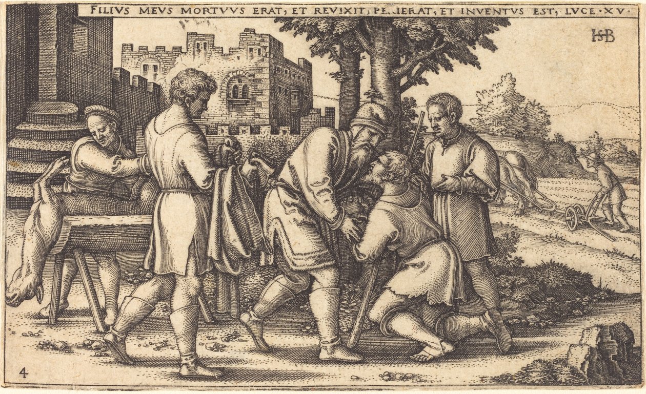 Terugkeer van de Verloren Zoon door Sebald Beham