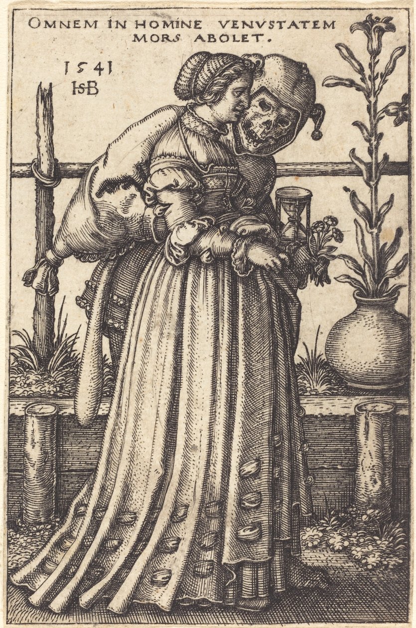 De dame en de dood door Sebald Beham