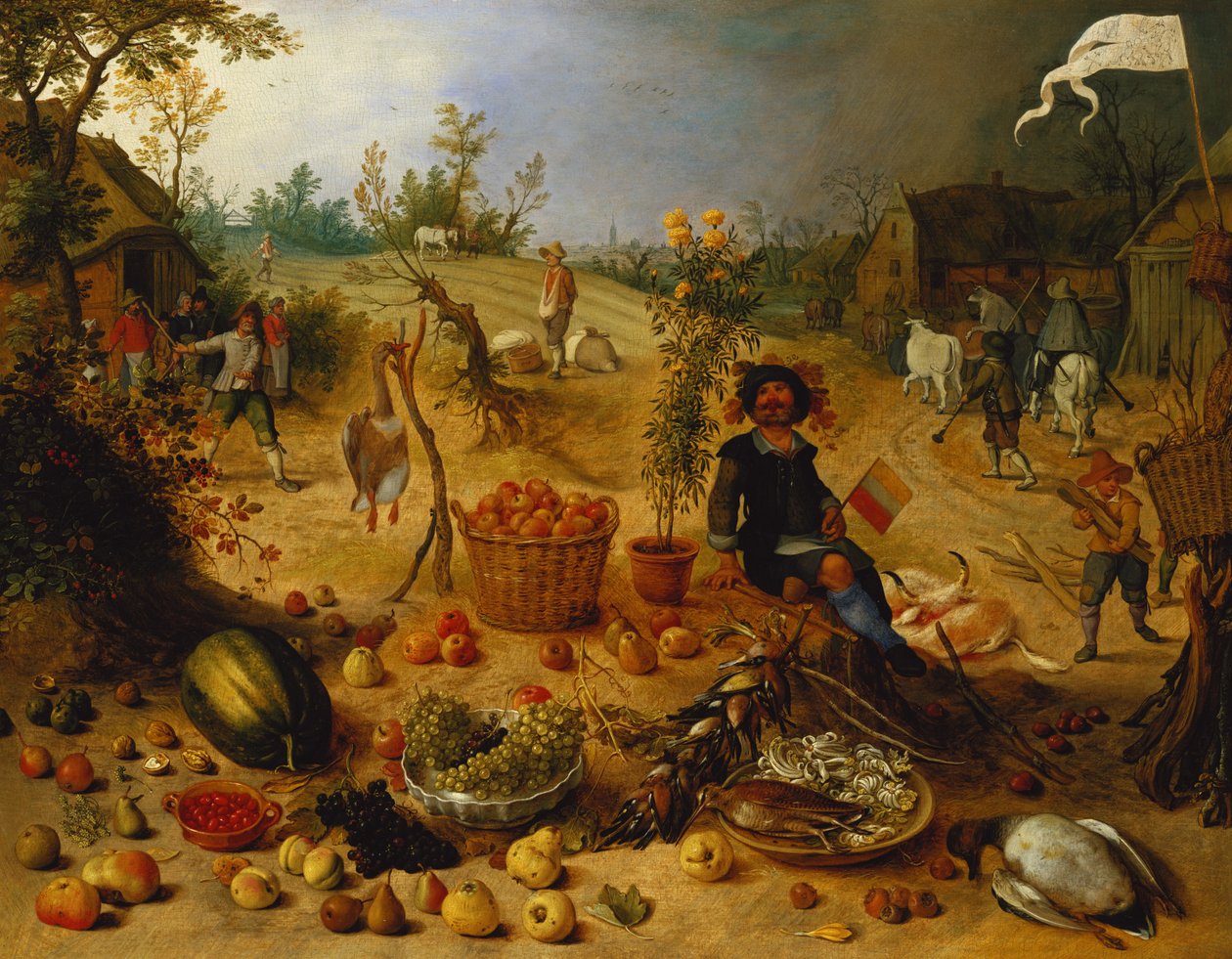 Een allegorie van de herfst door Sebastian Vrancx