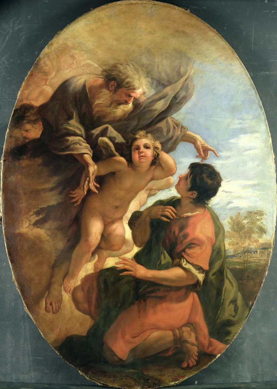 God verschijnt aan Mozes in de brandende struik door Sebastiano Ricci
