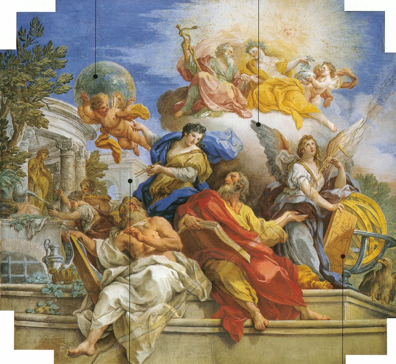 Allegorie van de wetenschap door Sebastiano Conca