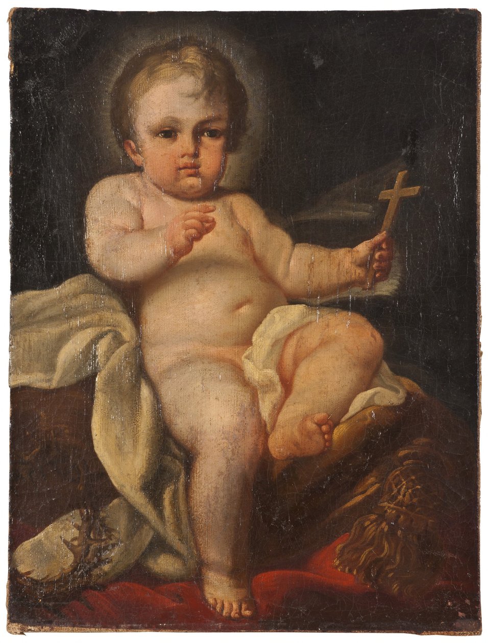 Das Christkind mit einem Kreuz door Sebastiano Conca