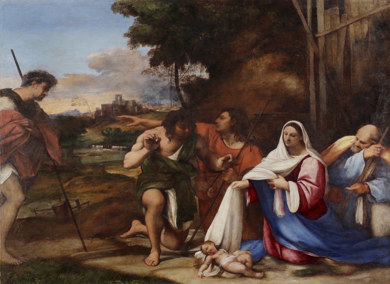 Aanbidding van de herders, 1510 door Sebastiano del Piombo