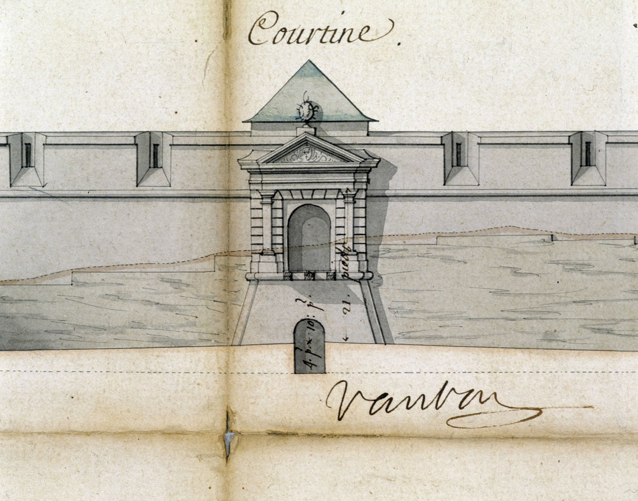 Fortificaties Courtine door Vauban door Sebastien Le Prestre de Vauban