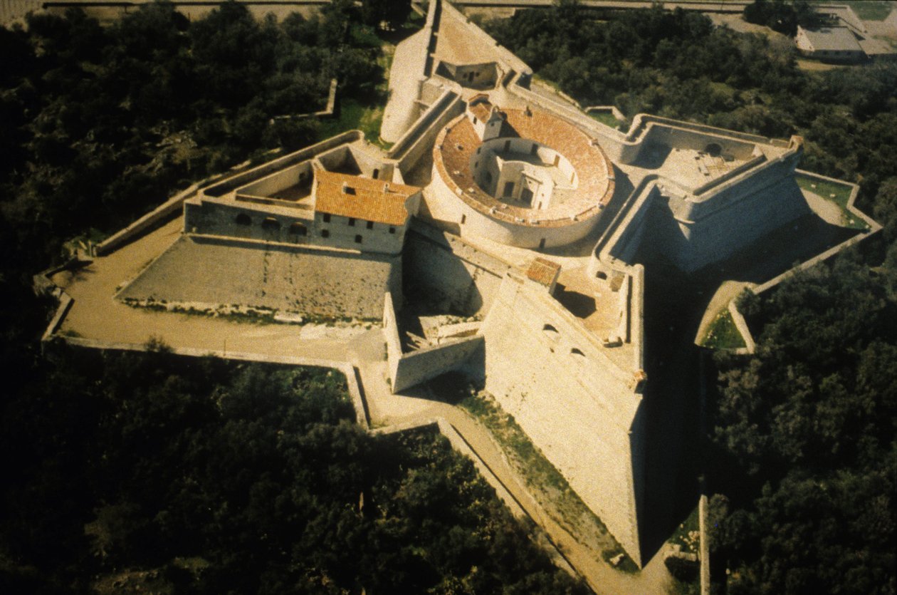Vierkant fort in Antibes, fortificatie van Vauban (17e eeuw) door Sebastien Le Prestre de Vauban