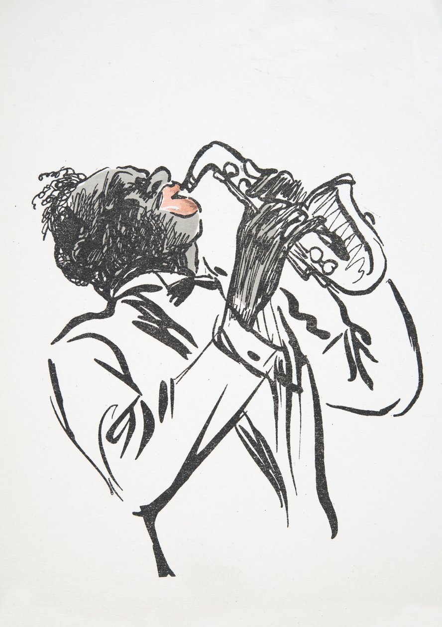 Saxofonist, uit White Bottoms, uitgegeven 1927 door Sem
