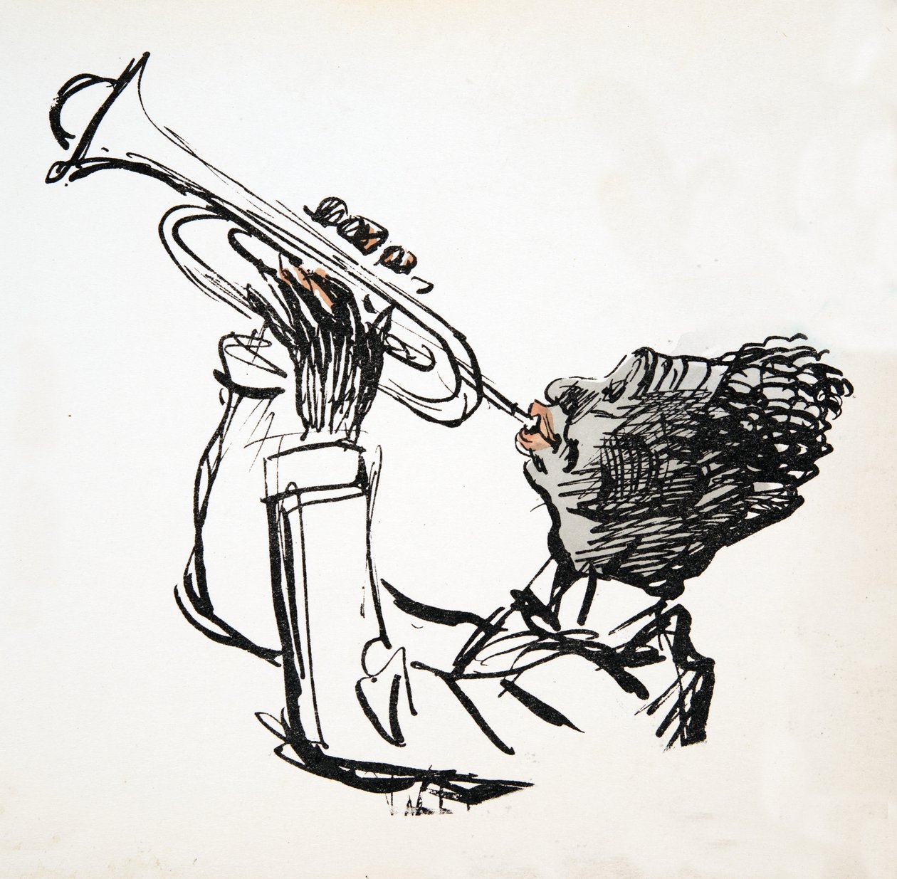Trompetspeler, uit White Bottoms, uitgegeven 1927 door Sem