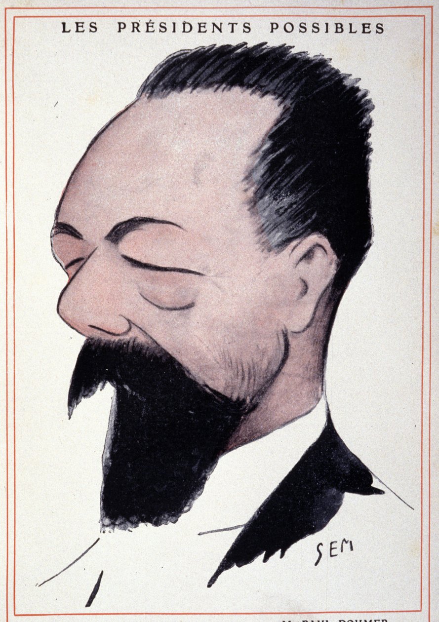 Portret van Paul Doumer, Franse staatsman, door Sem. door Sem