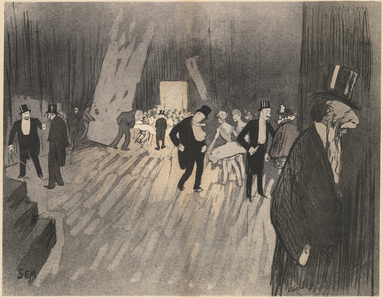Achter de Schermen van het Ballet door Sem (Georges Gourçat)