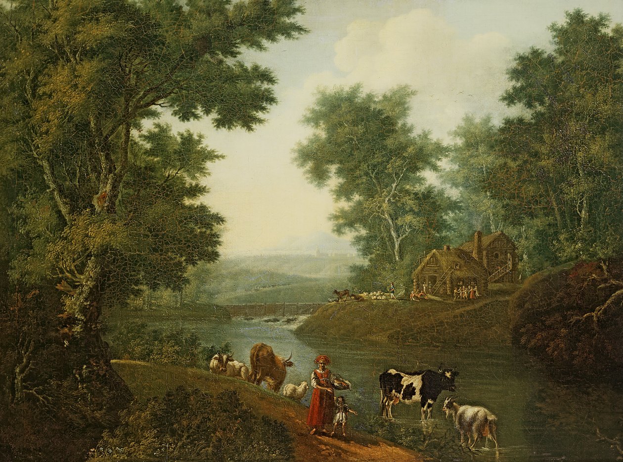 Landschap in de omgeving van Petersburg door Semen Fedorovich Shchedrin